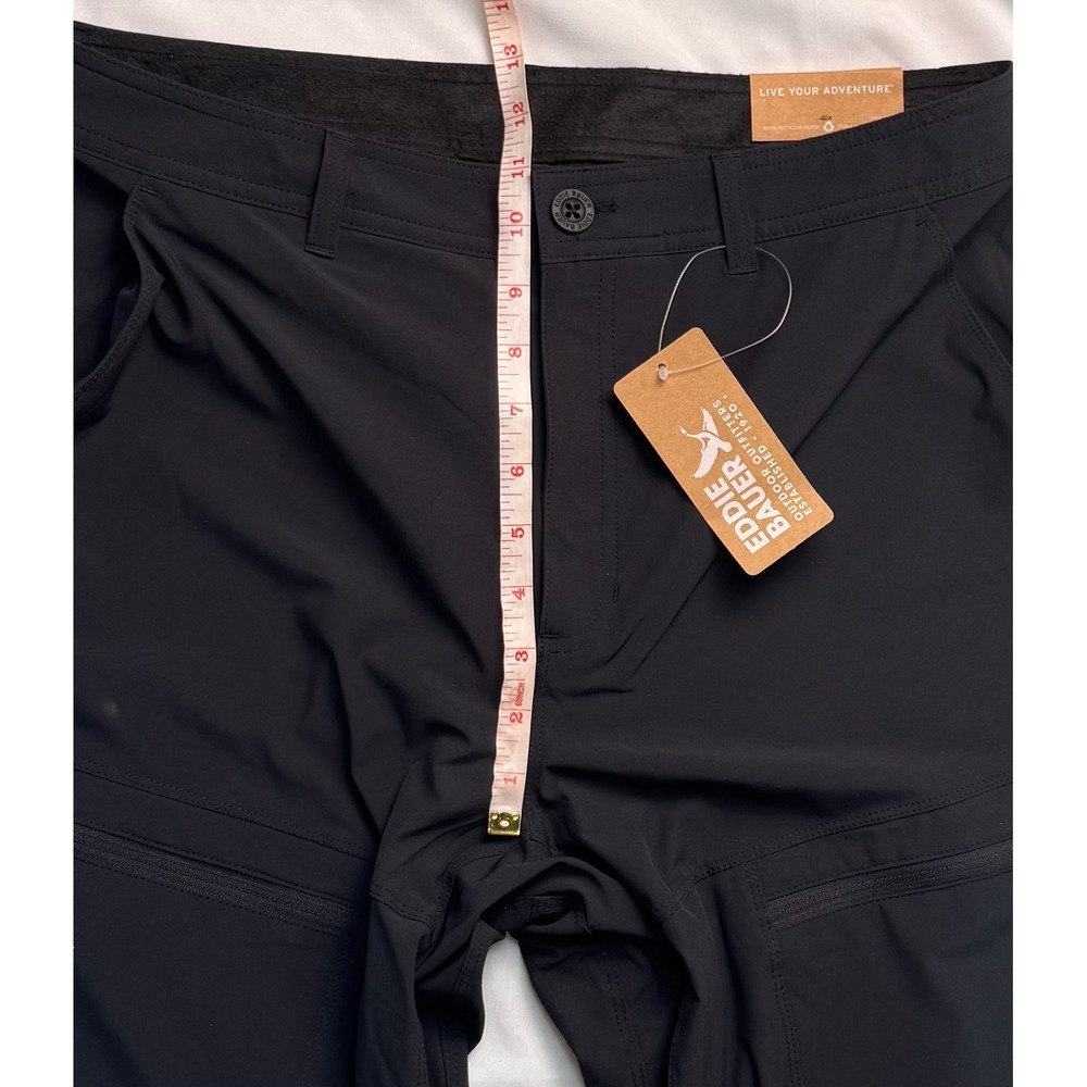 Eddie Bauer WT Flexion Lined 2.0 Pant Womens 12T Black Straight Leg Mid Rise NWT - Picture 10 of 16